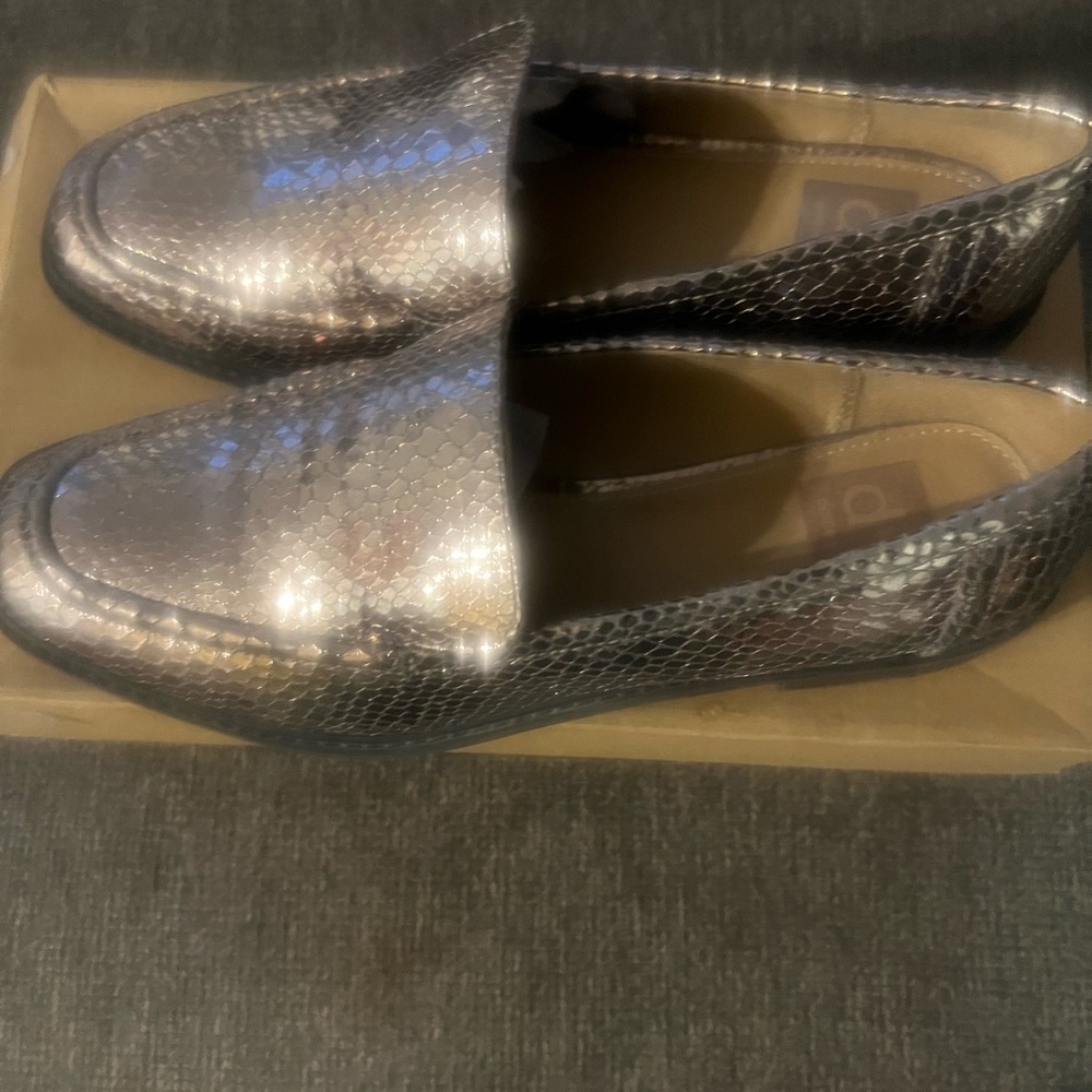 Dolce Vita Metallic Gold Loafers - Picture 4 of 5
